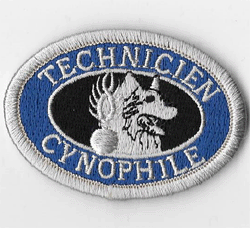 Brevet Technicien Cynophile GN tissu (argent) .