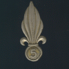 Insigne de Beret du 5° REI (argenté) 