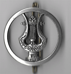 Insigne de bêret Musique (Argenté) 