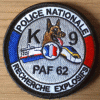 Police Nationale PAF62 Recherche Explo-K9